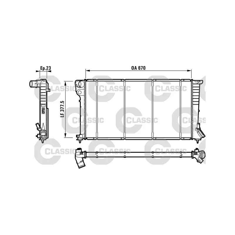 Radiateur, refroidissement du moteur VALEO 232517
