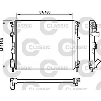 Radiateur, refroidissement du moteur VALEO 232523