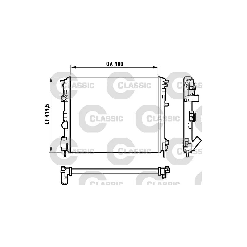 Radiateur, refroidissement du moteur VALEO 232523