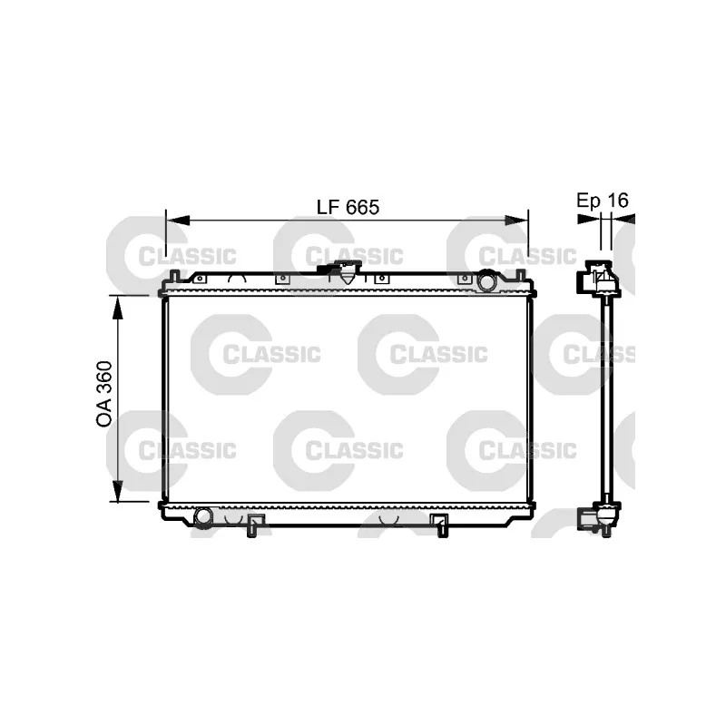 Radiateur, refroidissement du moteur VALEO 232528