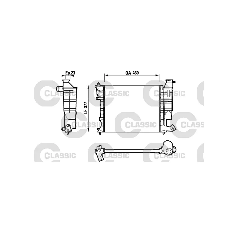Radiateur, refroidissement du moteur VALEO 232534