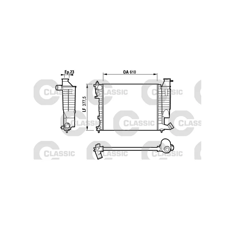 Radiateur, refroidissement du moteur VALEO 232535