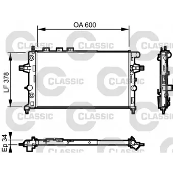 Radiateur, refroidissement du moteur VALEO 232548