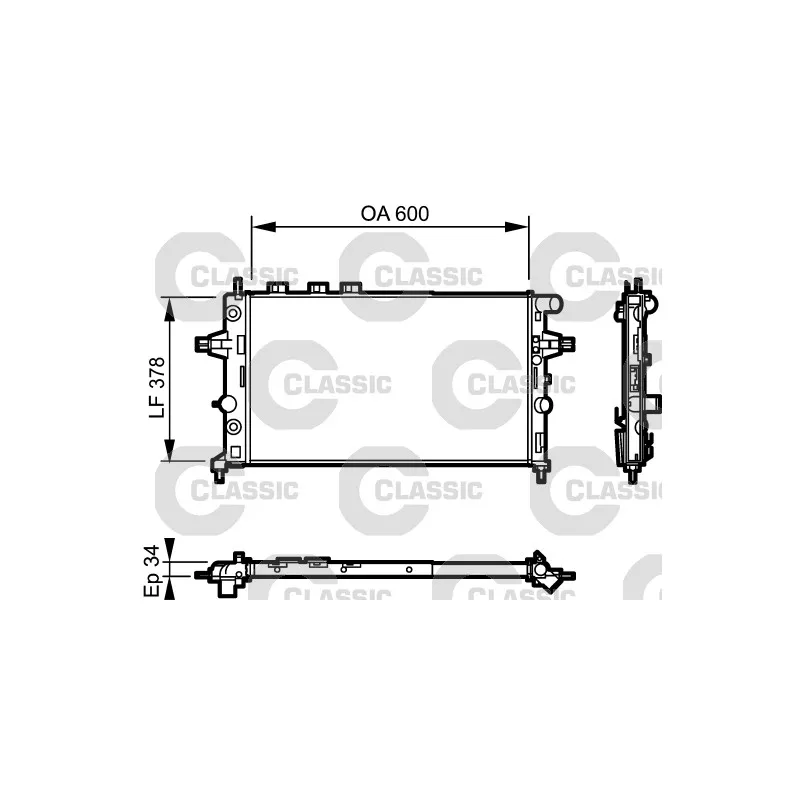 Radiateur, refroidissement du moteur VALEO 232548