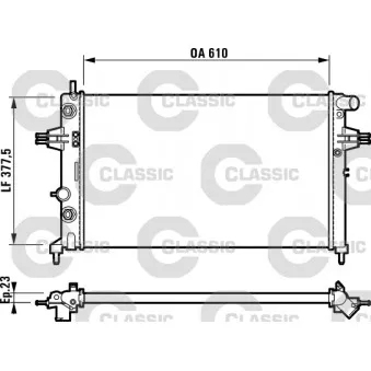 Radiateur, refroidissement du moteur VALEO 232549