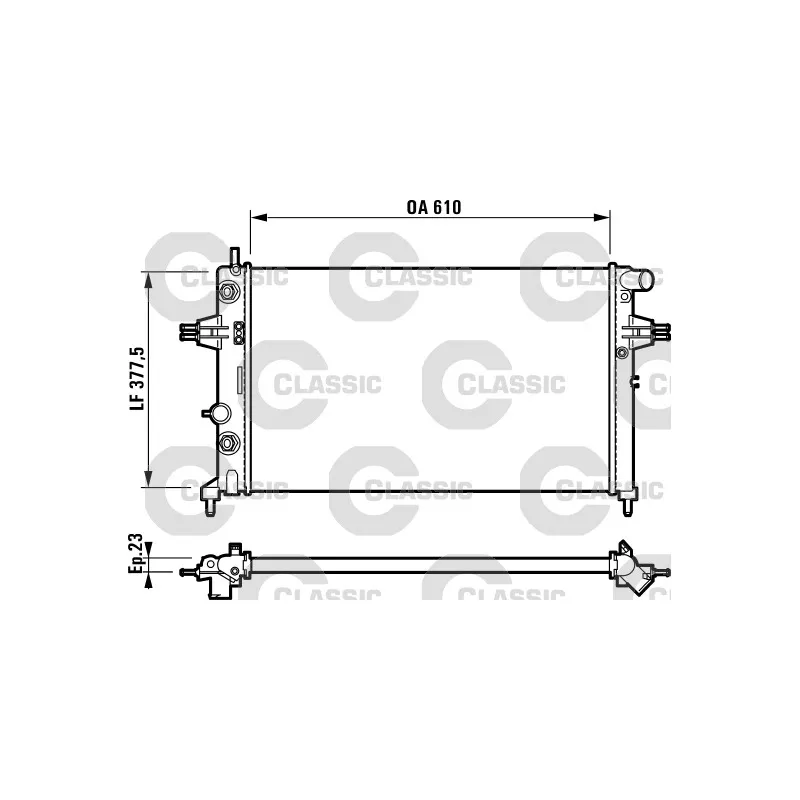 Radiateur, refroidissement du moteur VALEO 232549