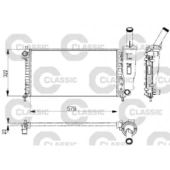 Radiateur, refroidissement du moteur VALEO 232578