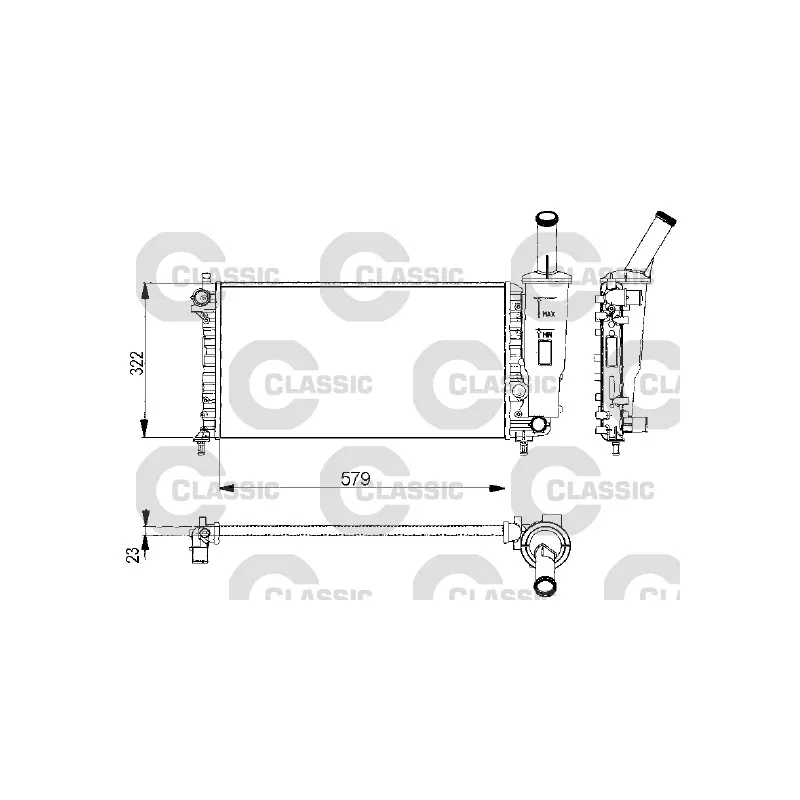 Radiateur, refroidissement du moteur VALEO 232578