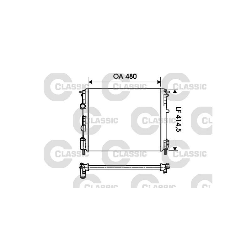 Radiateur, refroidissement du moteur VALEO 232621