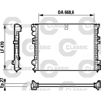 Radiateur, refroidissement du moteur VALEO 232692