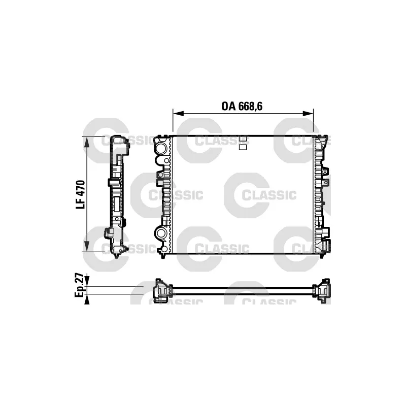 Radiateur, refroidissement du moteur VALEO 232692