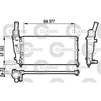 Radiateur, refroidissement du moteur VALEO 232705