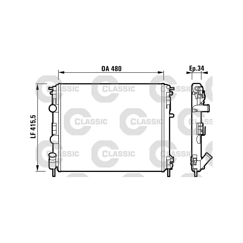 Radiateur, refroidissement du moteur VALEO 232721