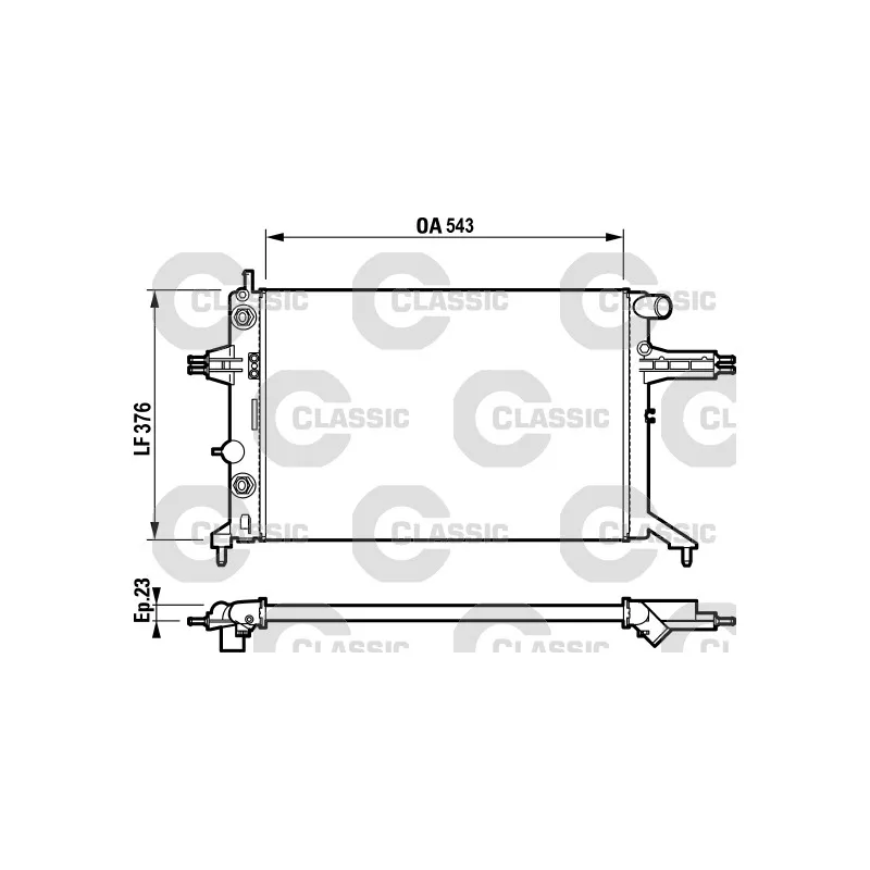 Radiateur, refroidissement du moteur VALEO 232724