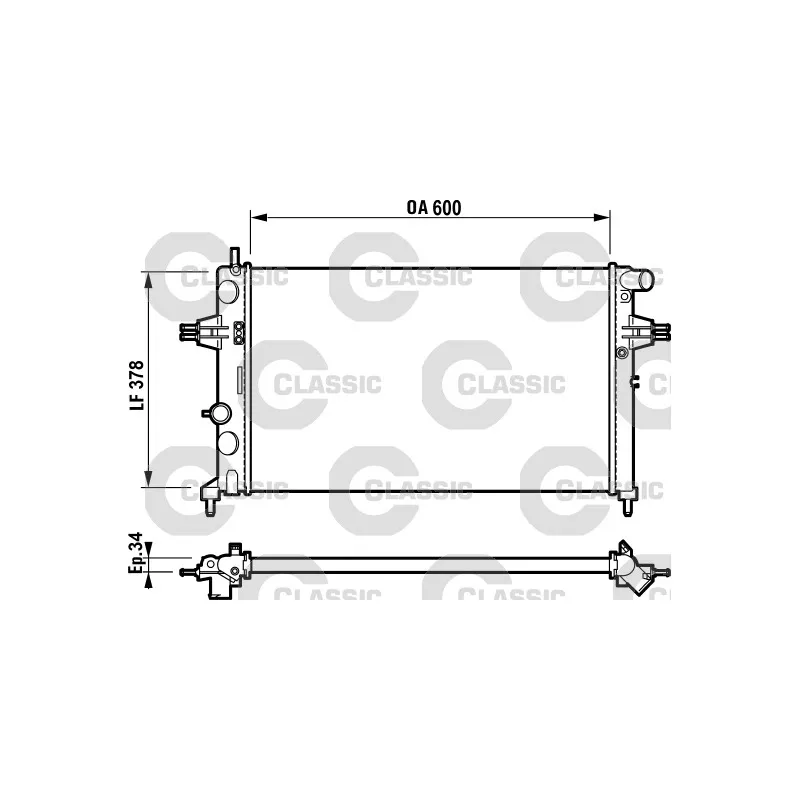 Radiateur, refroidissement du moteur VALEO 232729