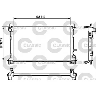 Radiateur, refroidissement du moteur VALEO 232732