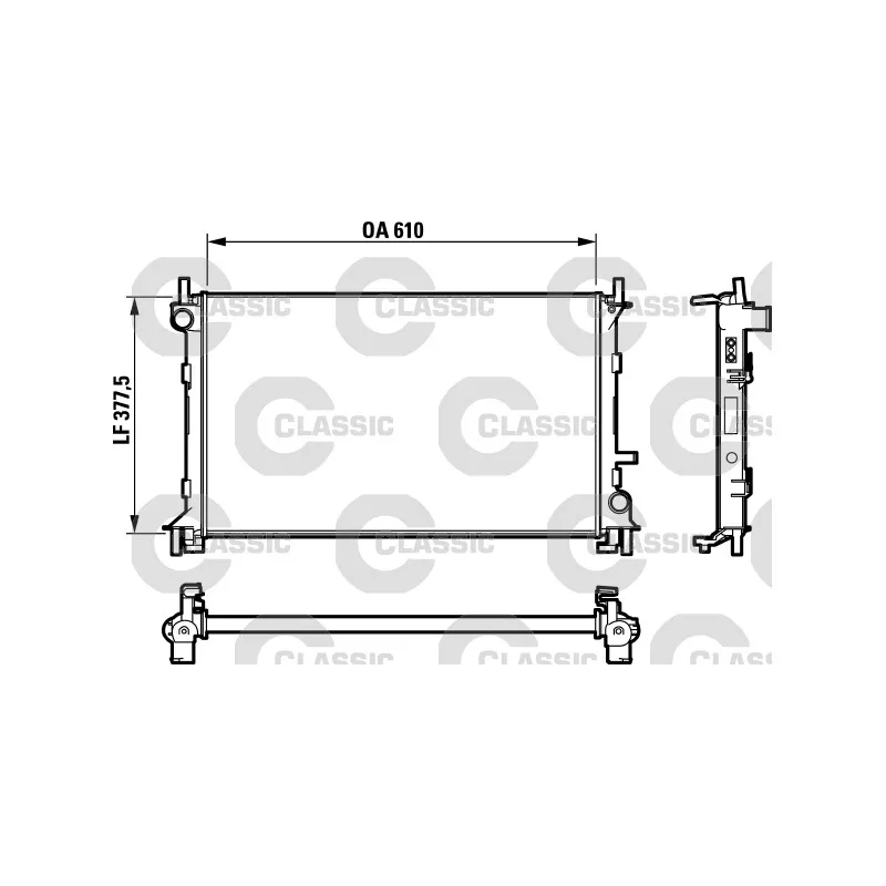 Radiateur, refroidissement du moteur VALEO 232732