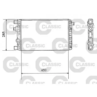 Radiateur, refroidissement du moteur VALEO 232789