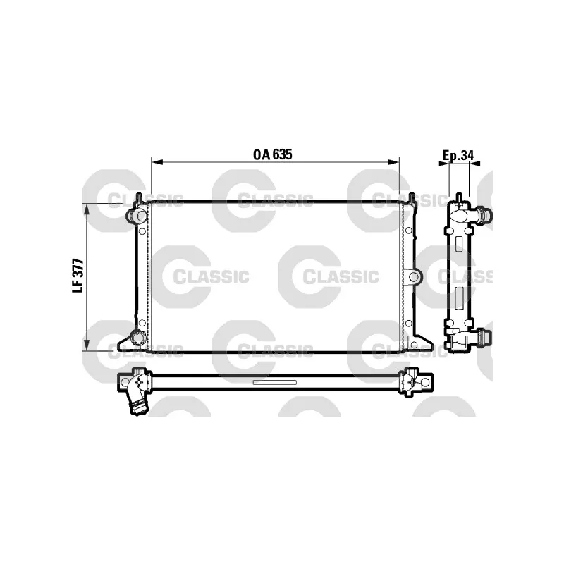 Radiateur, refroidissement du moteur VALEO 232790