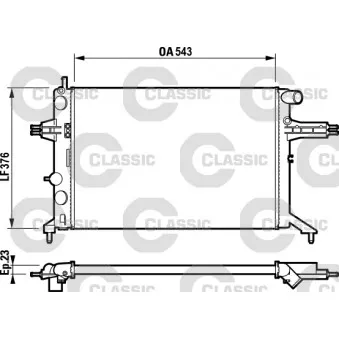 Radiateur, refroidissement du moteur VALEO 232795