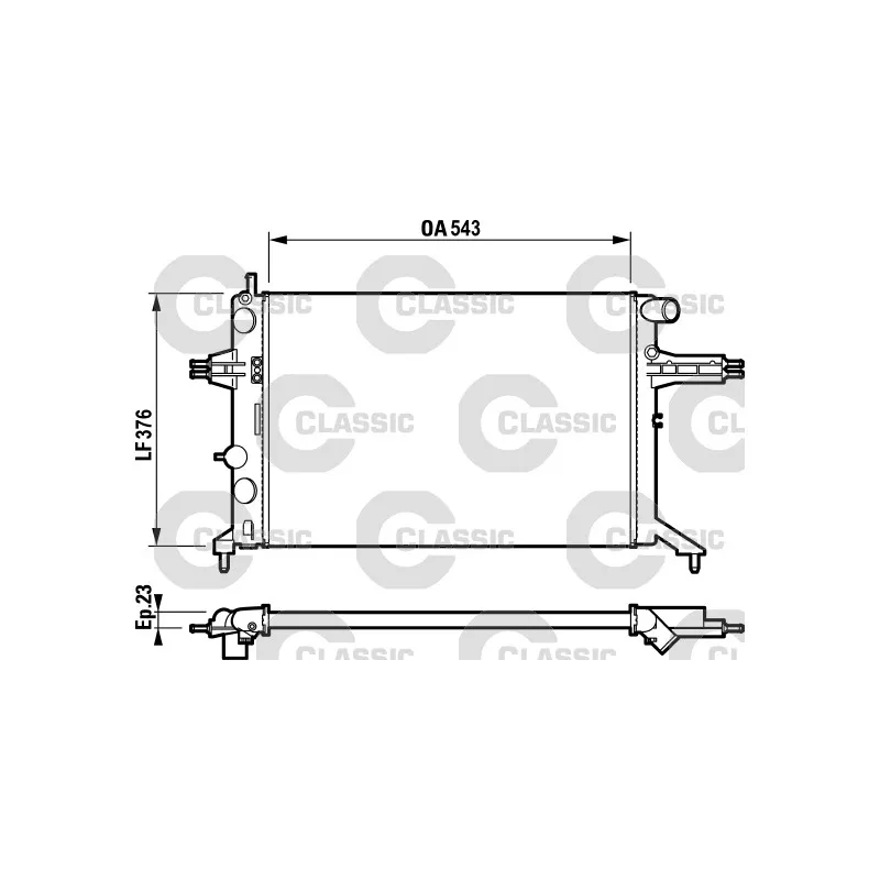 Radiateur, refroidissement du moteur VALEO 232795