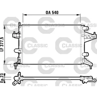 Radiateur, refroidissement du moteur VALEO 232825