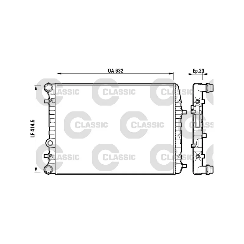 Radiateur, refroidissement du moteur VALEO 232862