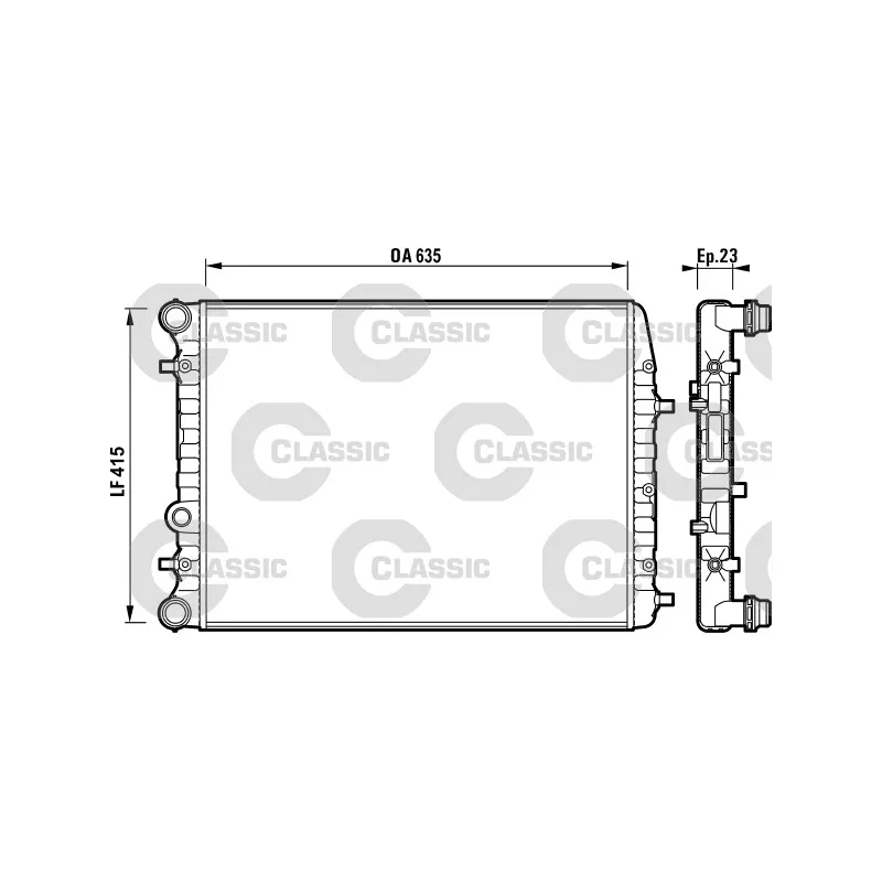 Radiateur, refroidissement du moteur VALEO 232864