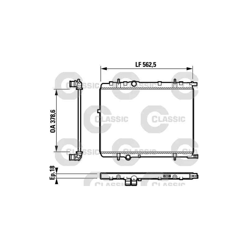 Radiateur, refroidissement du moteur VALEO 232890