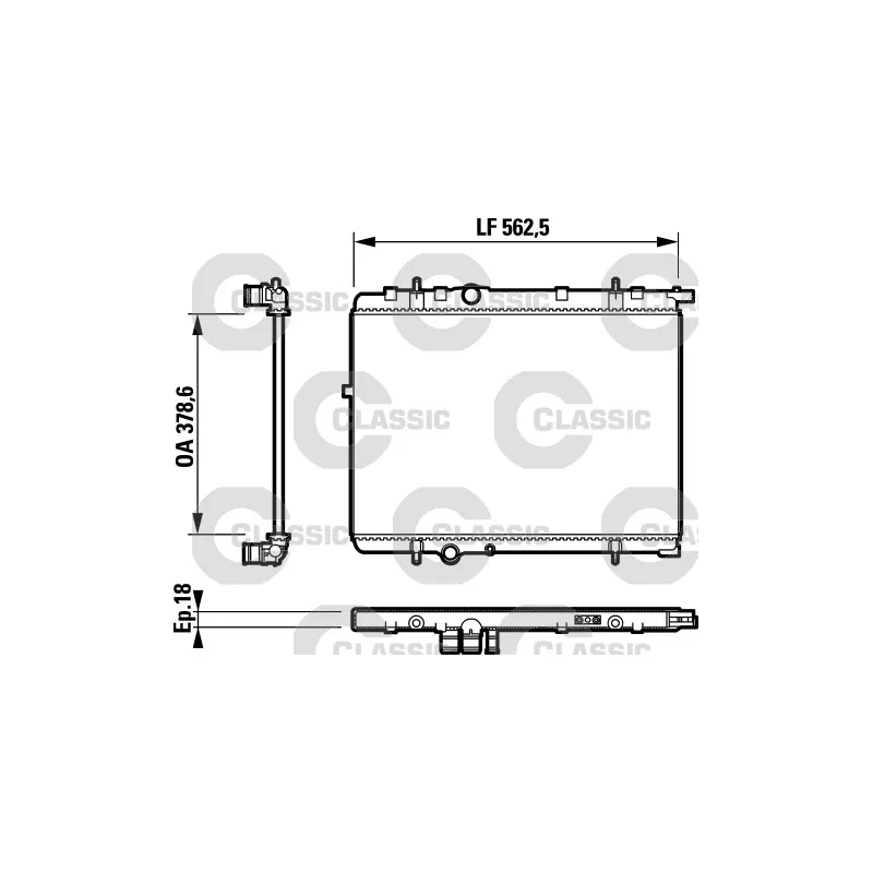 Radiateur, refroidissement du moteur VALEO 232891