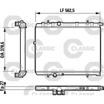 Radiateur, refroidissement du moteur VALEO 232893