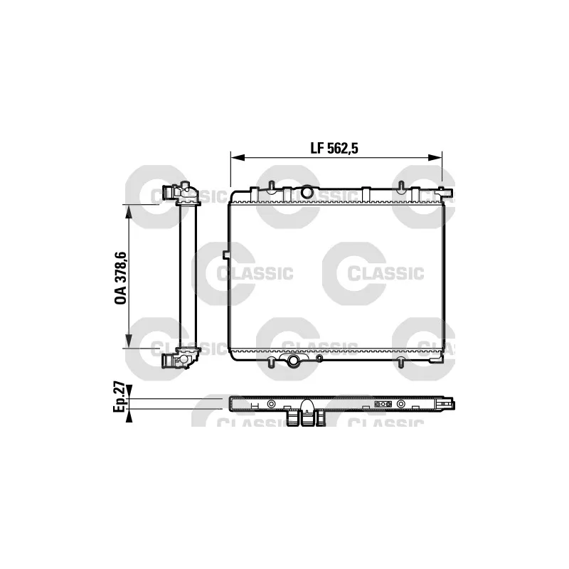 Radiateur, refroidissement du moteur VALEO 232893
