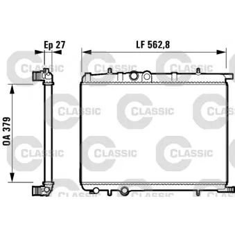 Radiateur, refroidissement du moteur VALEO 232909