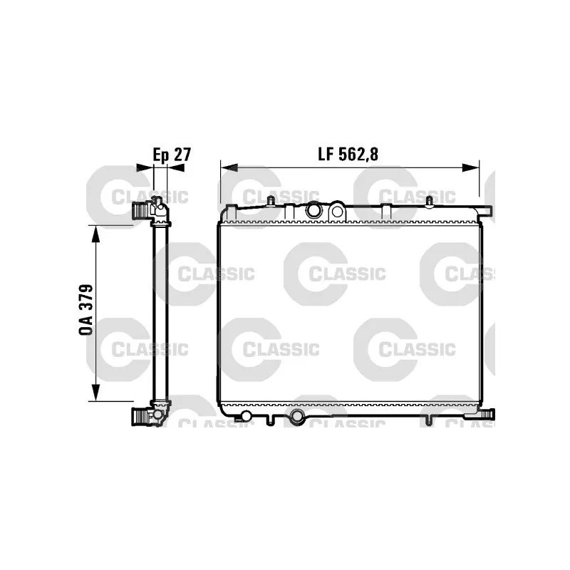 Radiateur, refroidissement du moteur VALEO 232909