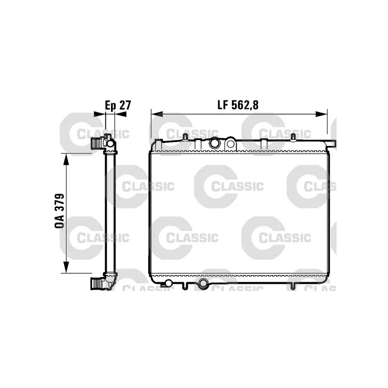 Radiateur, refroidissement du moteur VALEO 232910