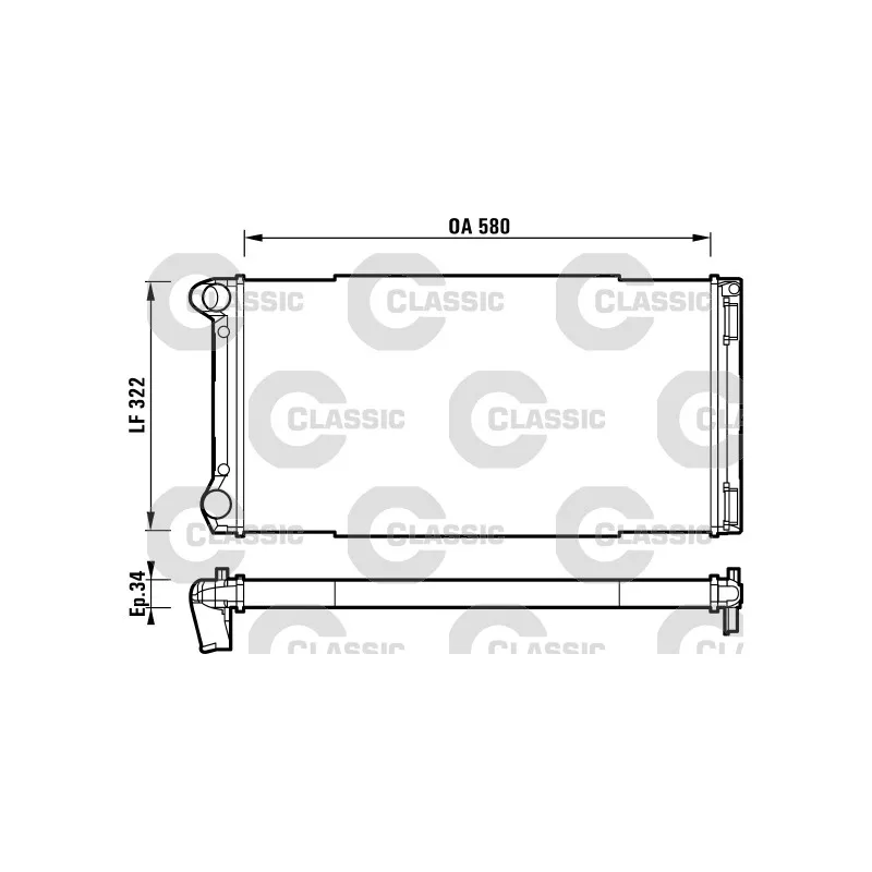 Radiateur, refroidissement du moteur VALEO 232913