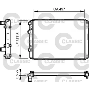 Radiateur, refroidissement du moteur VALEO 232953