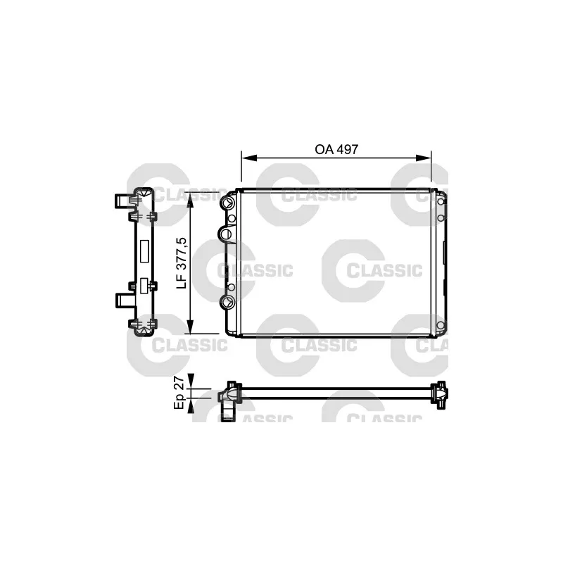 Radiateur, refroidissement du moteur VALEO 232953