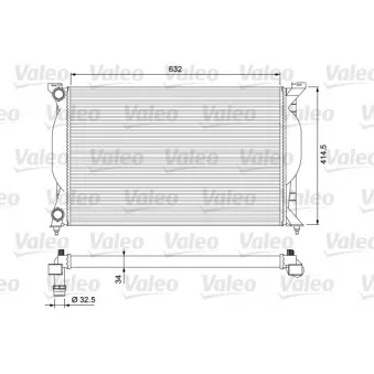 Radiateur, refroidissement du moteur VALEO 232963