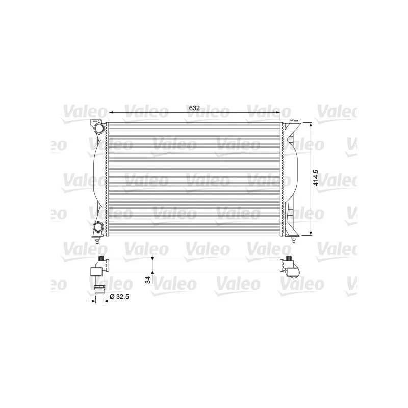 Radiateur, refroidissement du moteur VALEO 232963