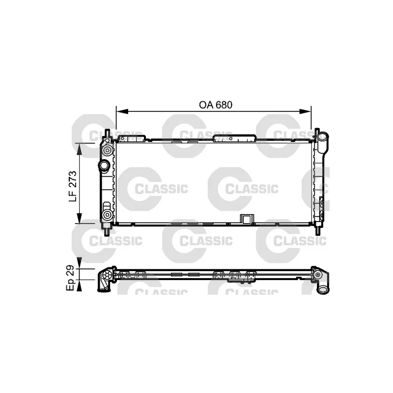 Radiateur, refroidissement du moteur VALEO 234271