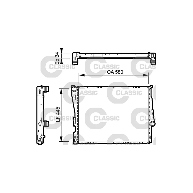 Radiateur, refroidissement du moteur VALEO 234276