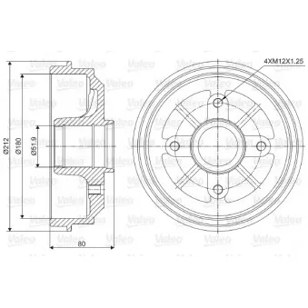 Tambour de frein VALEO 237001