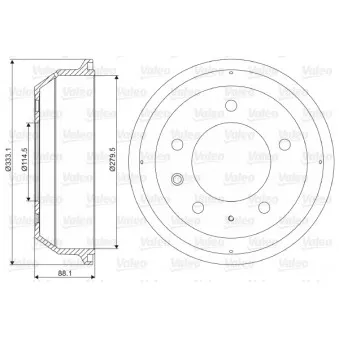 Tambour de frein VALEO 237004