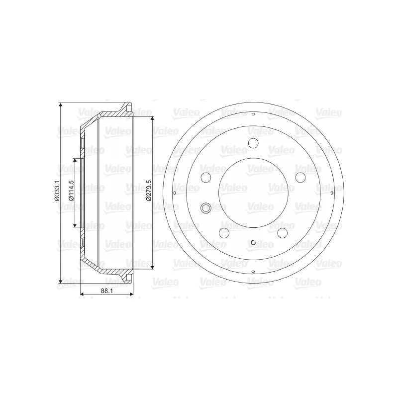 Tambour de frein VALEO 237004