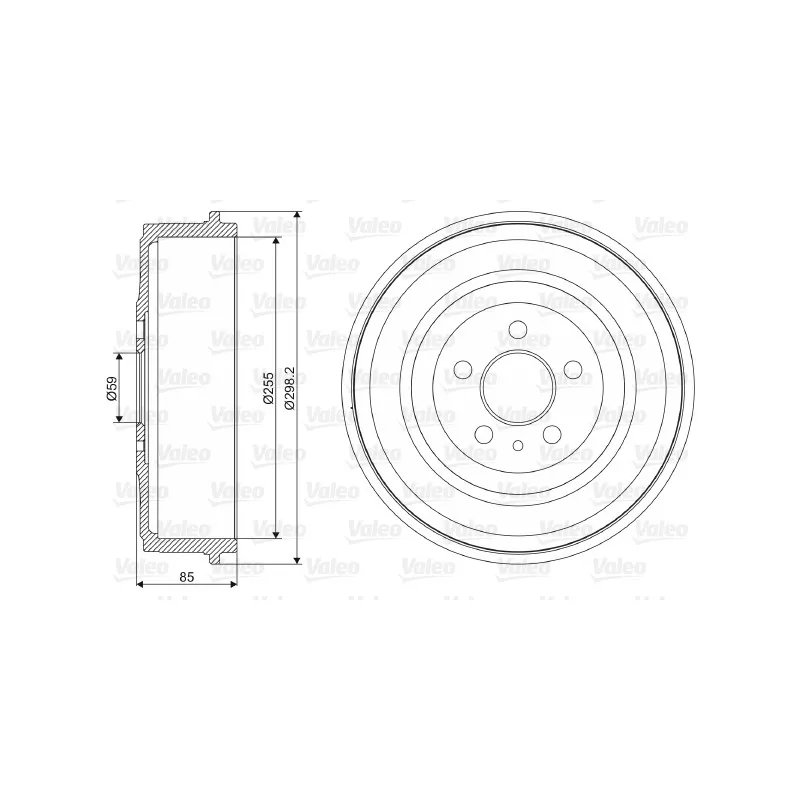 Tambour de frein VALEO 237005