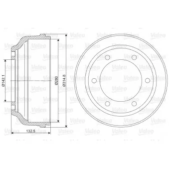Tambour de frein VALEO 237015