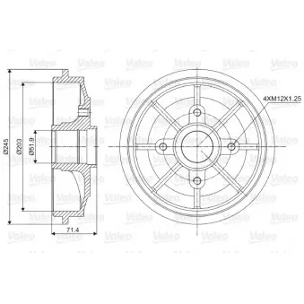 Tambour de frein VALEO 237016