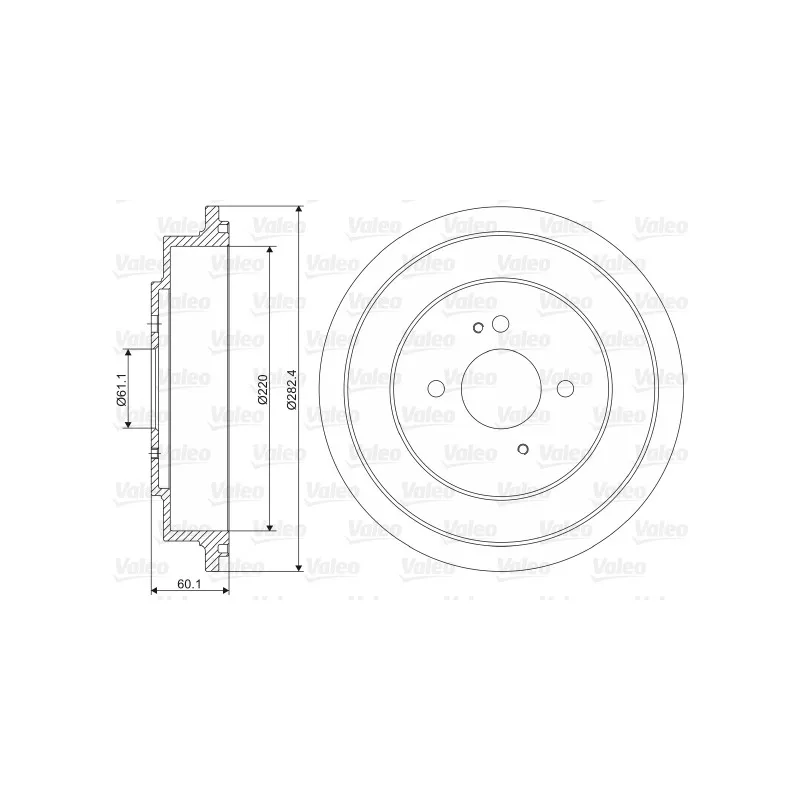 Tambour de frein VALEO 237017