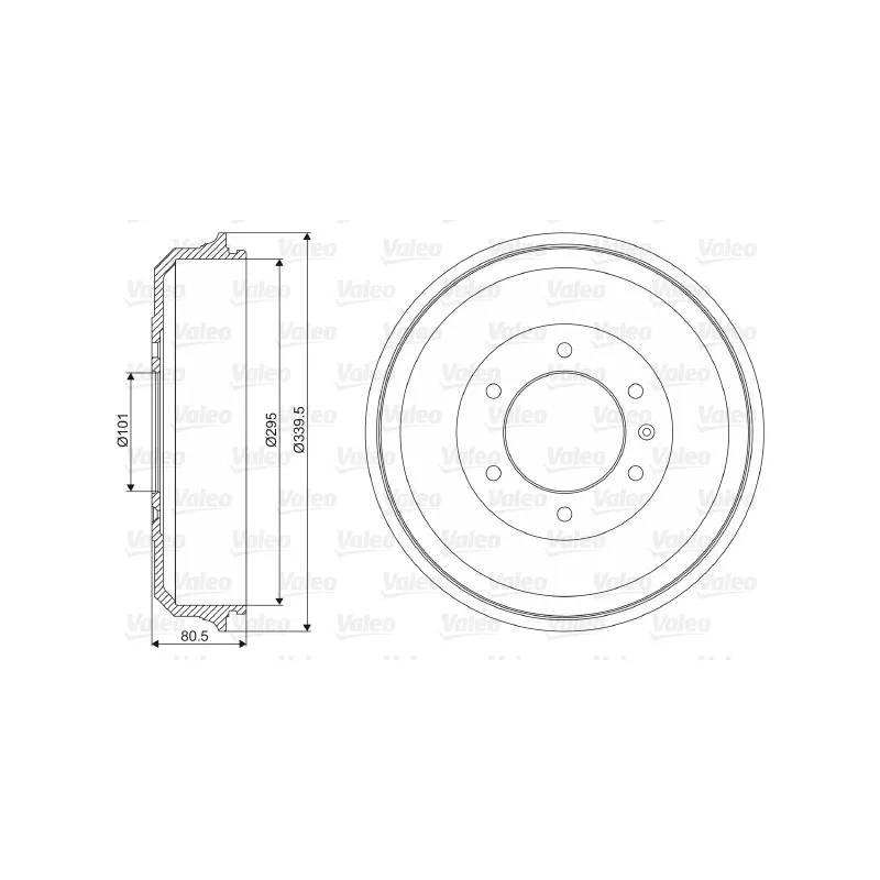 Tambour de frein VALEO 237019